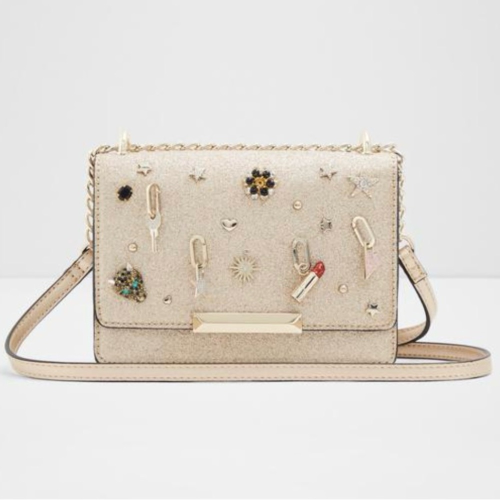 Gold Embellished Crossbody Bag | Glitter Mini Purse